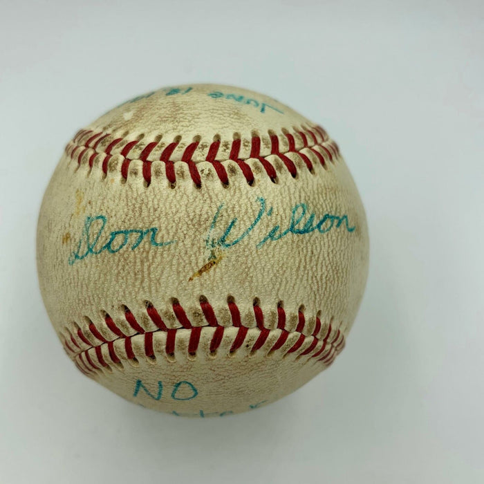 1967 Don Wilson No-Hitter Game Used Single Signed Baseball With JSA COA RARE