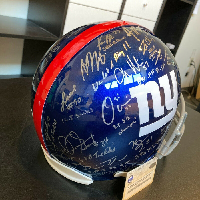 2011 NEW YORK GIANTS AUTOGRAPHED SUPER BOWL 46 FS HELMET ELI CRUZ 26 SIGNED  JSA