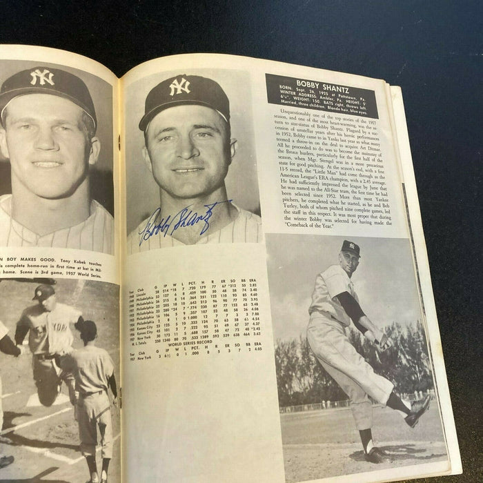 1958 New York Yankees Team Signed Yearbook With 10 Signatures