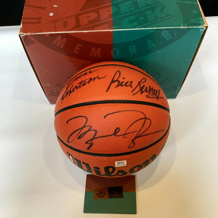Michael Jordan Bill Russell Magic Johnson Larry Bird Signed Basketball UDA COA