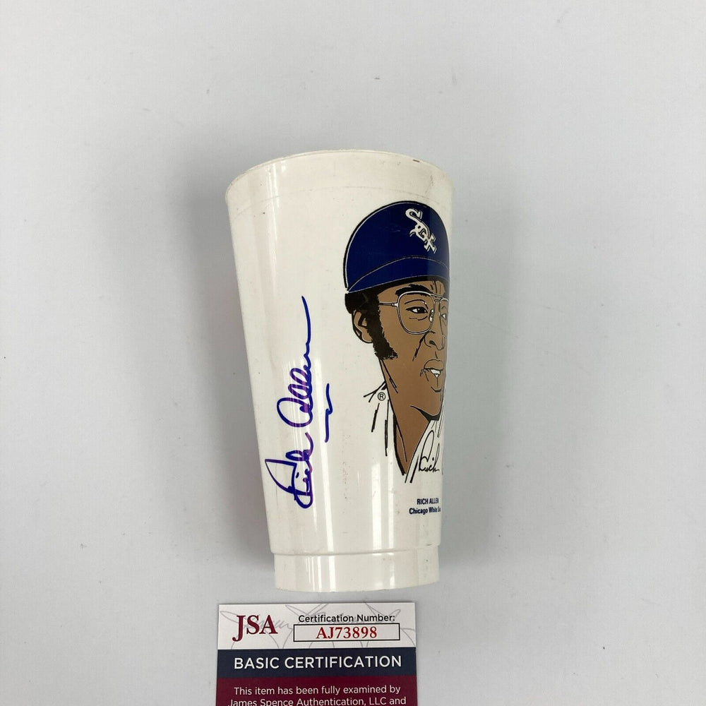Dick Richie Allen Signed 1970's 7-11 Slurpee Cup JSA COA