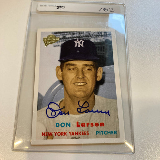 2004 Topps Don Larsen Signed Baseball Card Auto