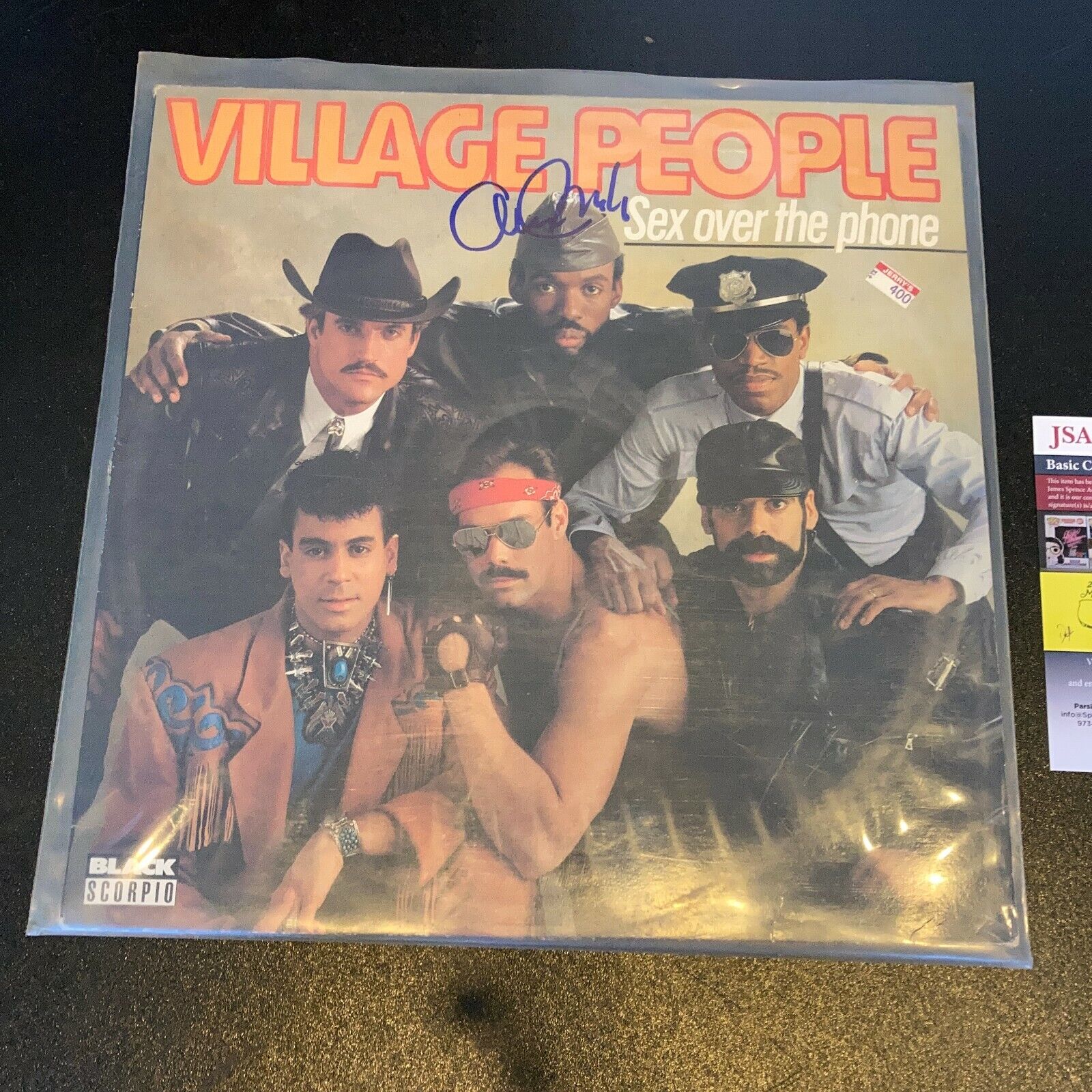 Alex Briley Village People Signed Vintage LP Record Album With JSA COA