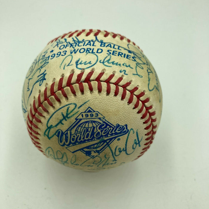 1993 Toronto Blue Jays World Series Champs Team Signed Baseball JSA COA