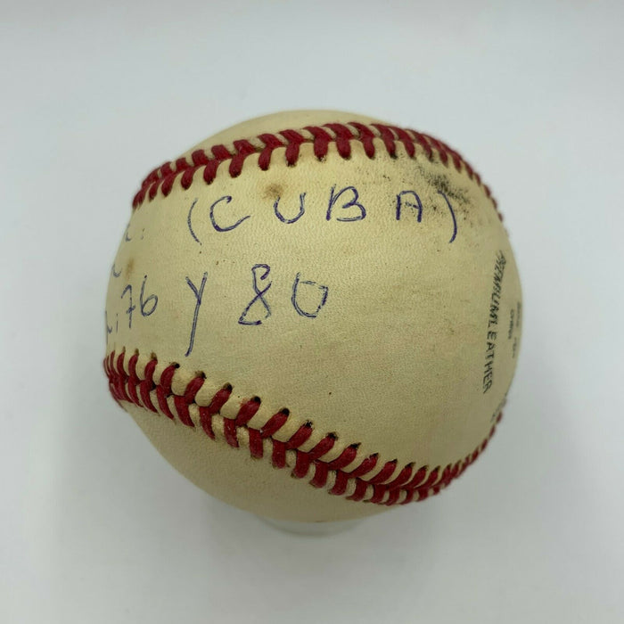 Teofilo Stevenson Olympics Gold Medal Single Signed Baseball JSA COA Boxing