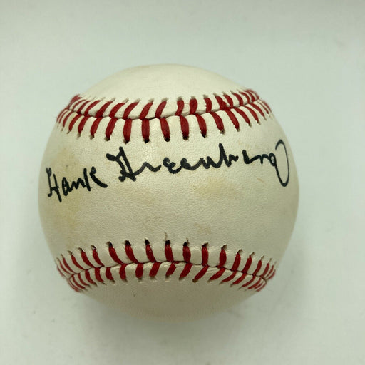 Beautiful Hank Greenberg Single Signed Baseball PSA DNA Graded MINT 9