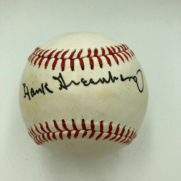 Beautiful Hank Greenberg Single Signed Baseball PSA DNA Graded MINT 9