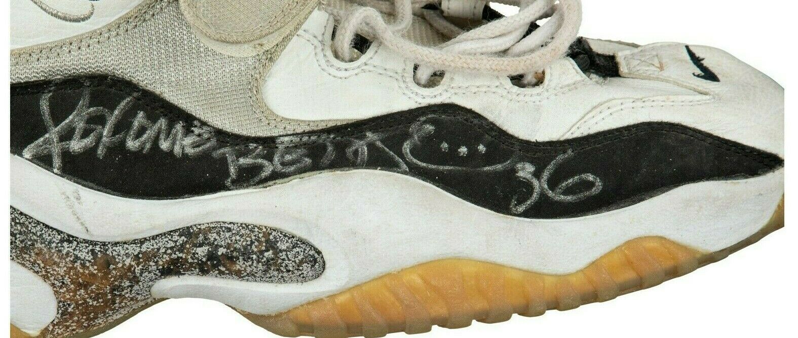 1990's Jerome Bettis Signed Game Used Pittsburgh Steelers Sneakers Beckett COA