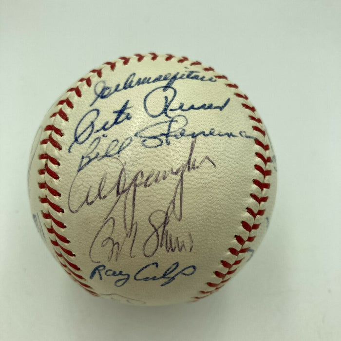 1967 Chicago Cubs Team Signed Vintage Spalding Baseball Ernie Banks JSA COA