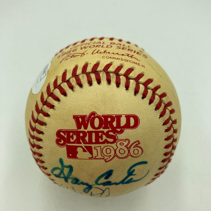 1986 New York Mets World Series Champs Multi Signed World Series Baseball JSA