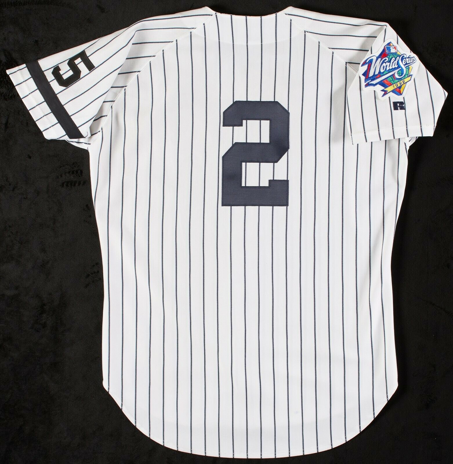 Lot Detail - Derek Jeter Autographed 1999 World Series New York Yankees  Pinstripe Jersey In 34 x 42 Framed Display (Steiner)