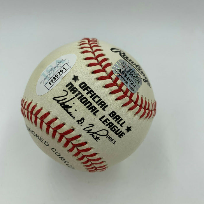 Sammy Baugh NFL Signed Autographed Official National League Baseball JSA COA