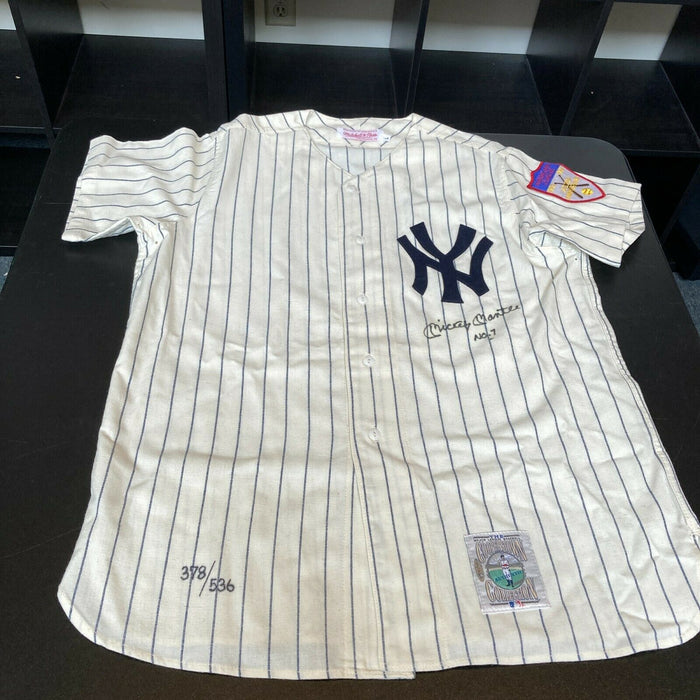 Beautiful Mickey Mantle No. 7 Signed New York Yankees Jersey UDA Upper Deck COA