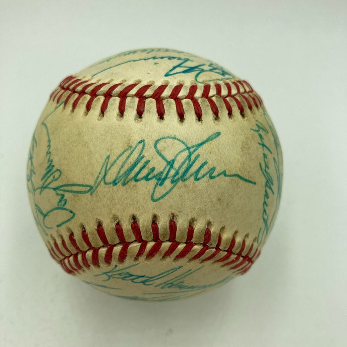 Vintage 1986 New York Mets World Series Champs Team Signed Feeney Baseball JSA