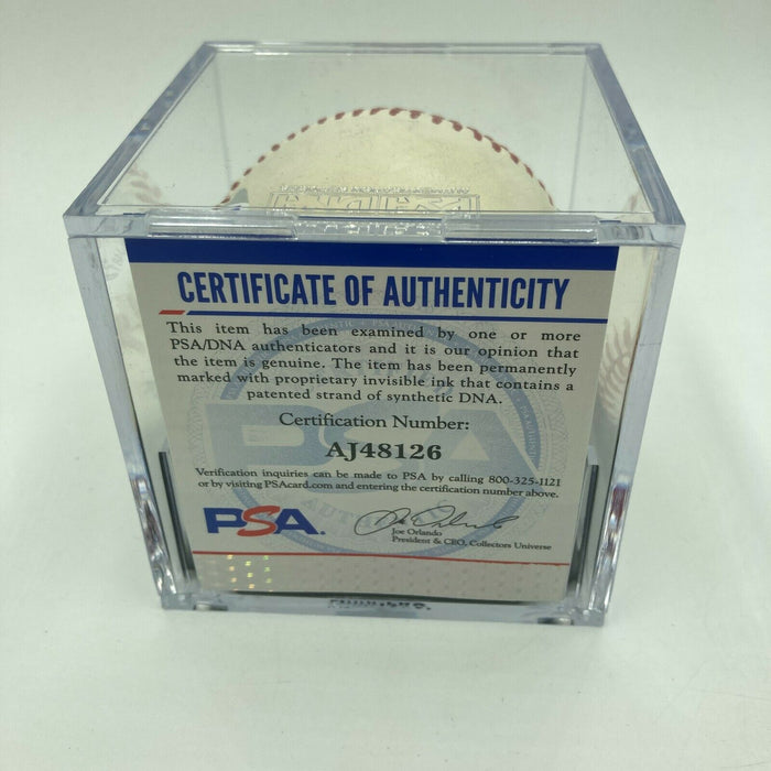 Hank Aaron Signed Vintage 1970's National League Feeney Baseball PSA DNA COA