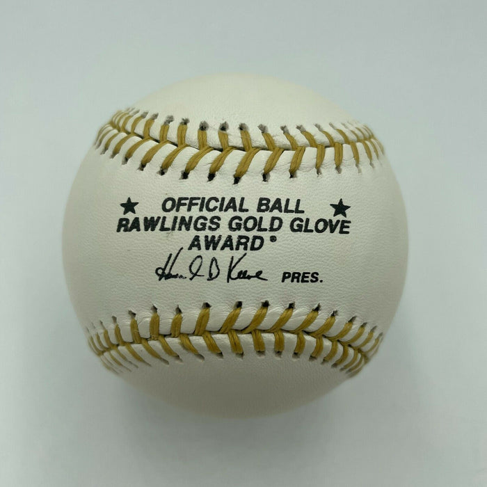 Roberto Alomar #12 Gold Glove Signed Inscribed Rawlings Baseball Steiner COA