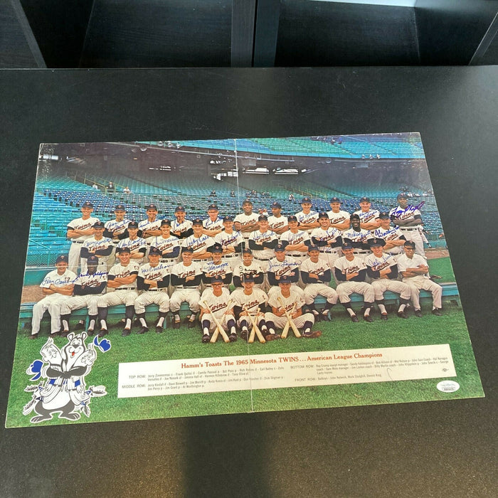1975 Minnesota Twins AL Champs Team Signed 16x20 Photo Harmon Killebrew JSA COA