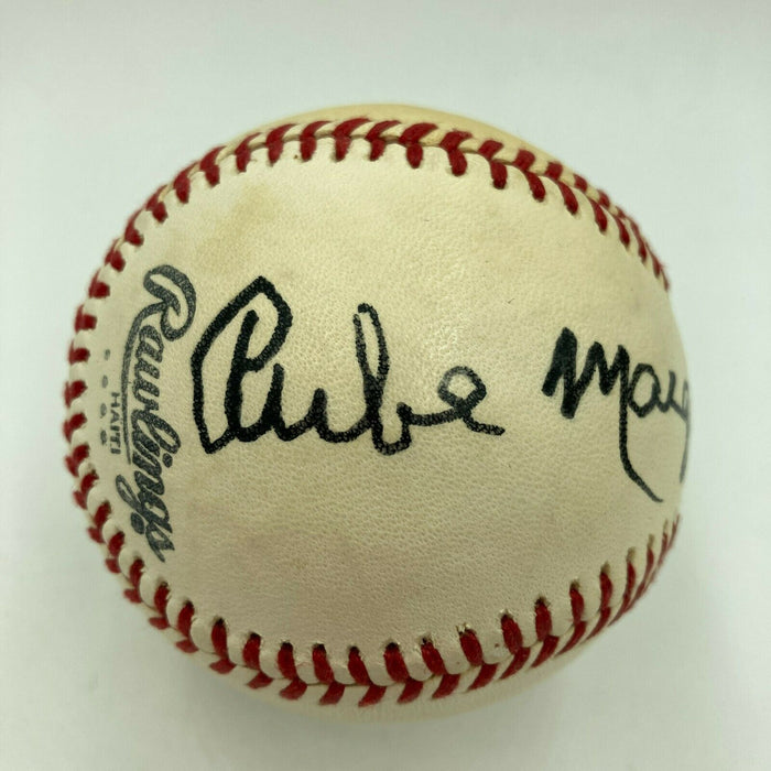 Rube Marquard Single Signed Official National League Baseball JSA COA Giants HOF