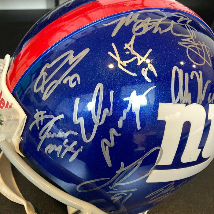 2007 New York Giants Super Bowl Champs Team Signed Full Size Helmet Steiner COA