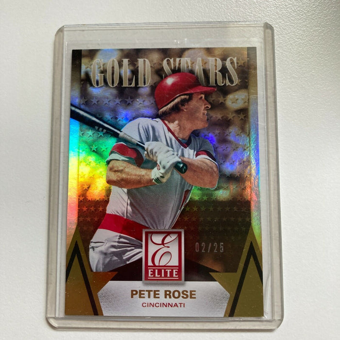 2015 Panini Elite Pete Rose #2/25 Gold Stars
