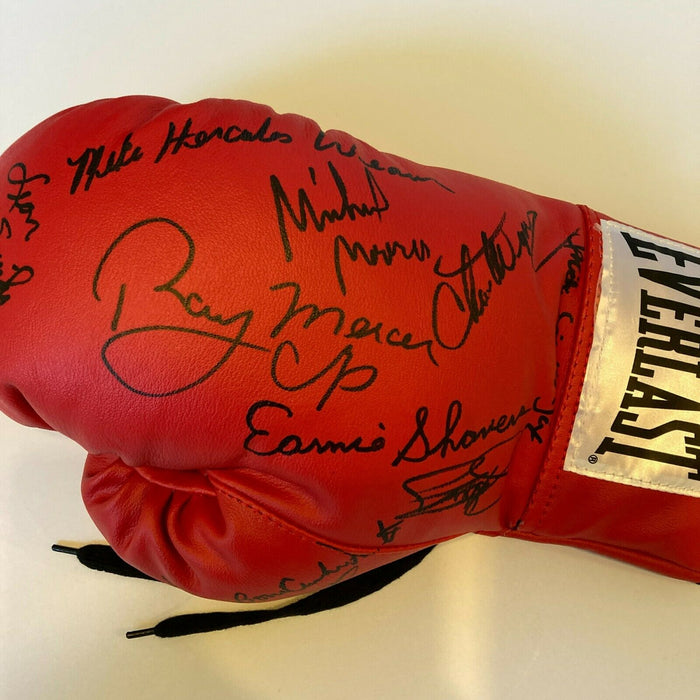 Boxing Hall Of Fame Legends Multi Signed Everlast Boxing Glove 12 Signatures JSA