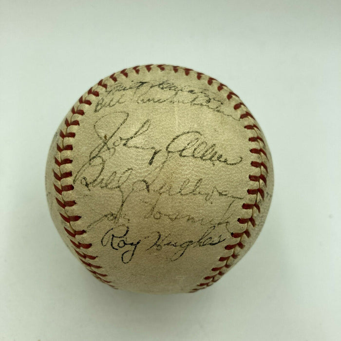 Rare 1936 Cleveland Indians Team Signed Baseball Bob Feller Rookie PSA DNA COA