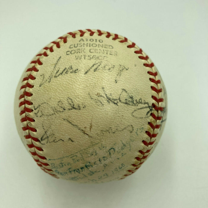 Ty Cobb & Willie Mays HOF Legends Signed Baseball With JSA COA