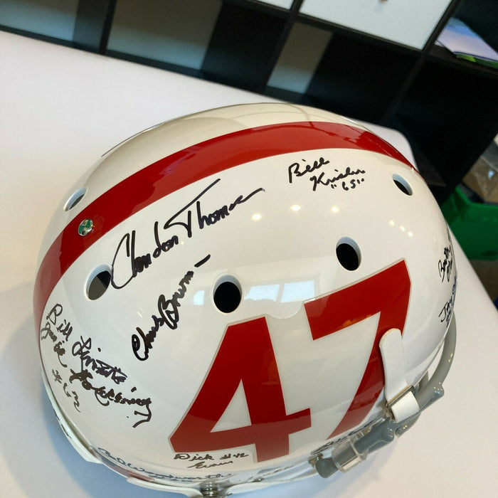 Oklahoma Sooners Legends Signed Authentic Full Size Schutt Helmet JSA COA