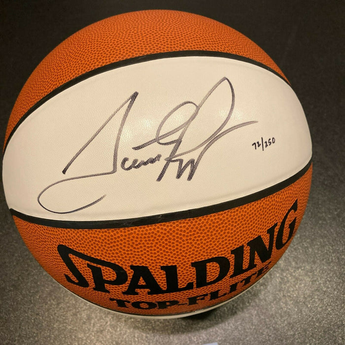 Scottie Pippen Signed Spalding Basketball With Beckett COA Chicago Bulls