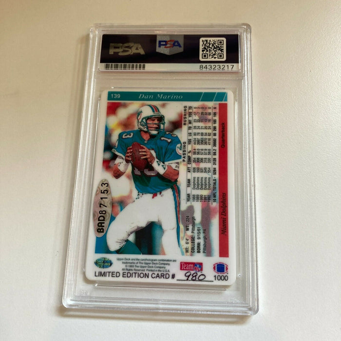 Dan Marino Signed Autographed 1991 Upper Deck Porcelain Card UDA & PSA DNA COA