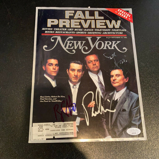 Joe Pesci, Paul Sorvino & Ray Liotta Goodfellas Cast Signed Magazine JSA COA
