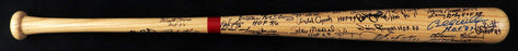 Magnificent Hall Of Fame Multi Signed Bat 45 Signatures With Inscriptions JSA