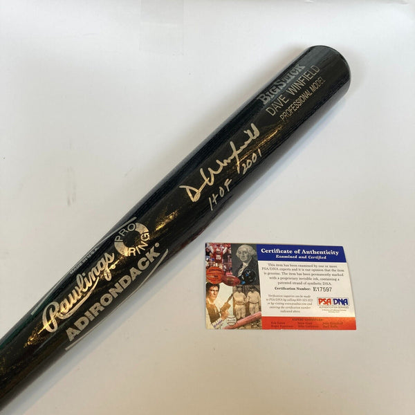 Dave Winfield HOF 2001 Signed Rawlings Game Model Baseball Bat PSA DNA COA