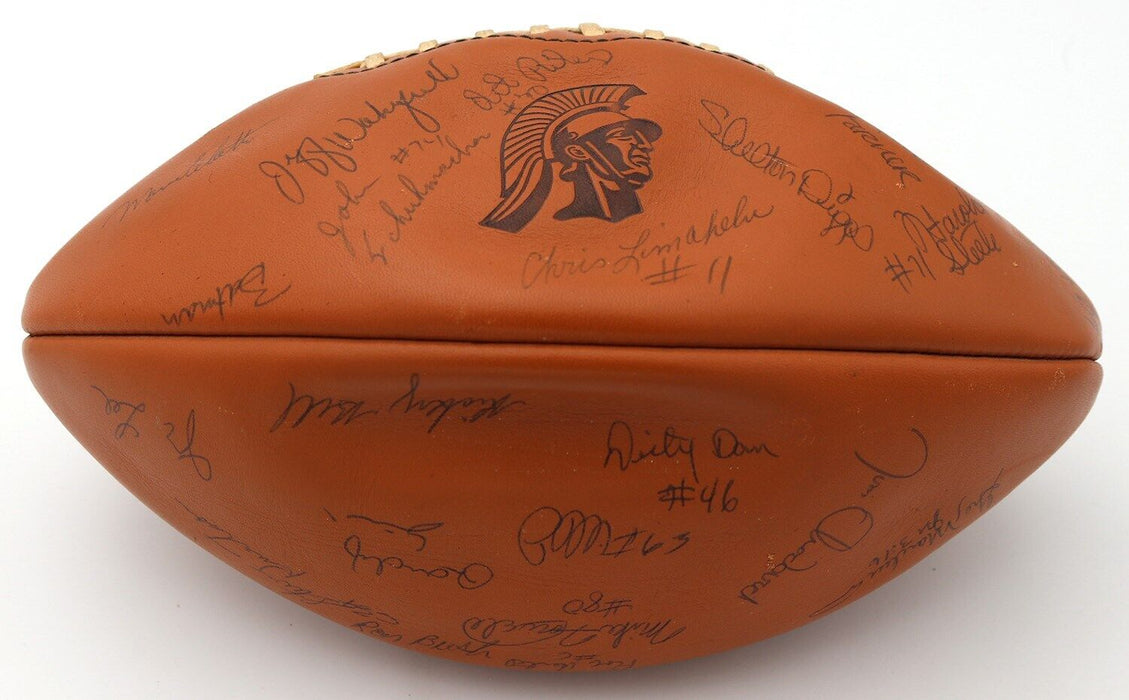 1974 USC Trojans Team Signed Football JSA COA