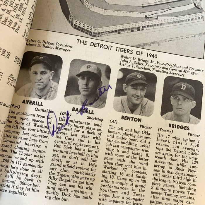 Joe Dimaggio Signed Autographed 1940's Who's Who In Baseball Book 13 Sig JSA COA