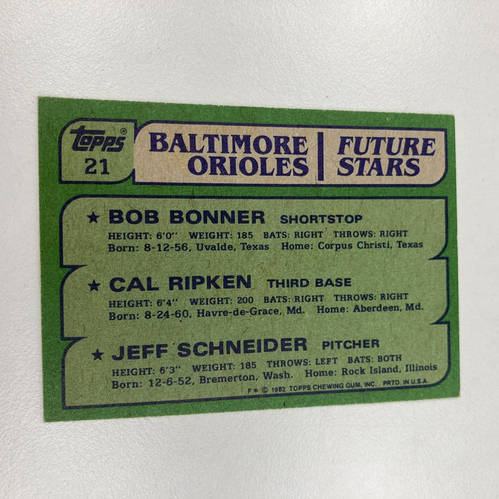 1982 Topps Cal Ripken Jr. RC Rookie Card #21