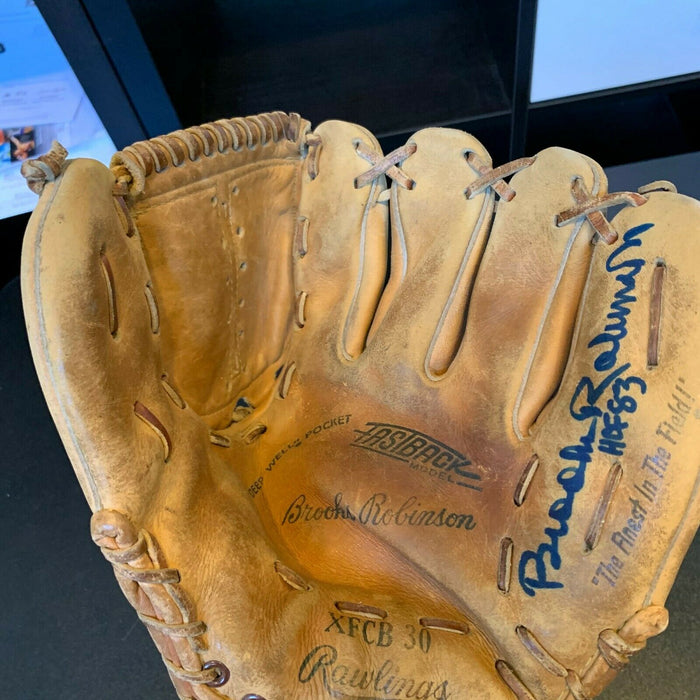 Brooks Robinson HOF 1983 Signed 1970's Rawlings Game Model Glove With JSA COA