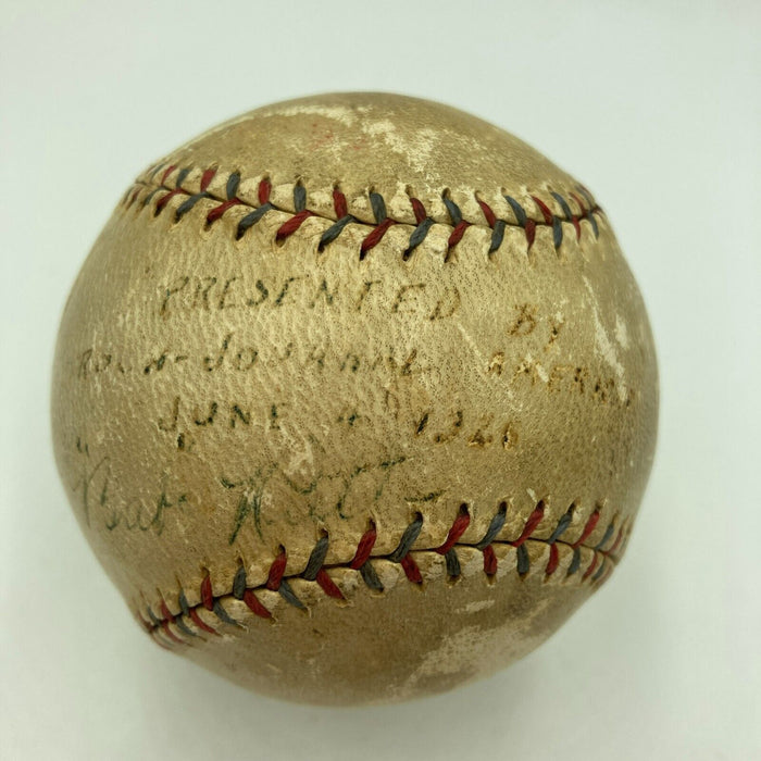 Babe Ruth 1926 Single Signed American League Baseball JSA COA