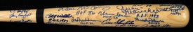 Beautiful Hall Of Fame Multi Signed Bat 31 Sigs Willie Mays Koufax Aaron JSA COA