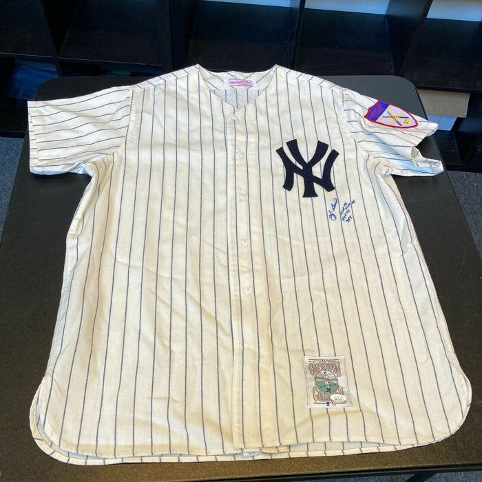 Yogi Berra Signed Heavily Inscribed New York Yankees Mitchell & Ness Jersey JSA