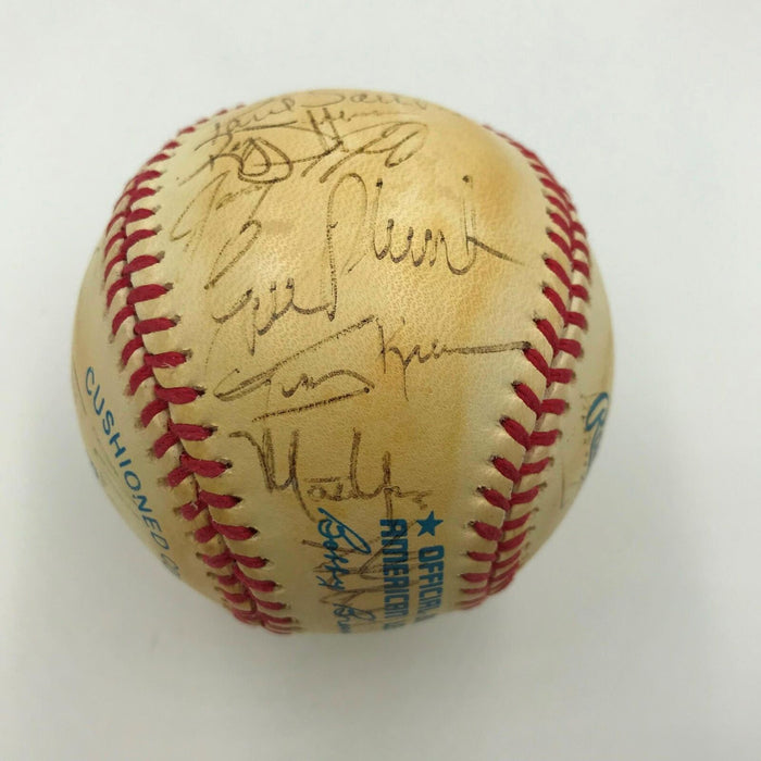 1993 Cleveland Indians Team Signed Game Used American League Baseball JSA COA