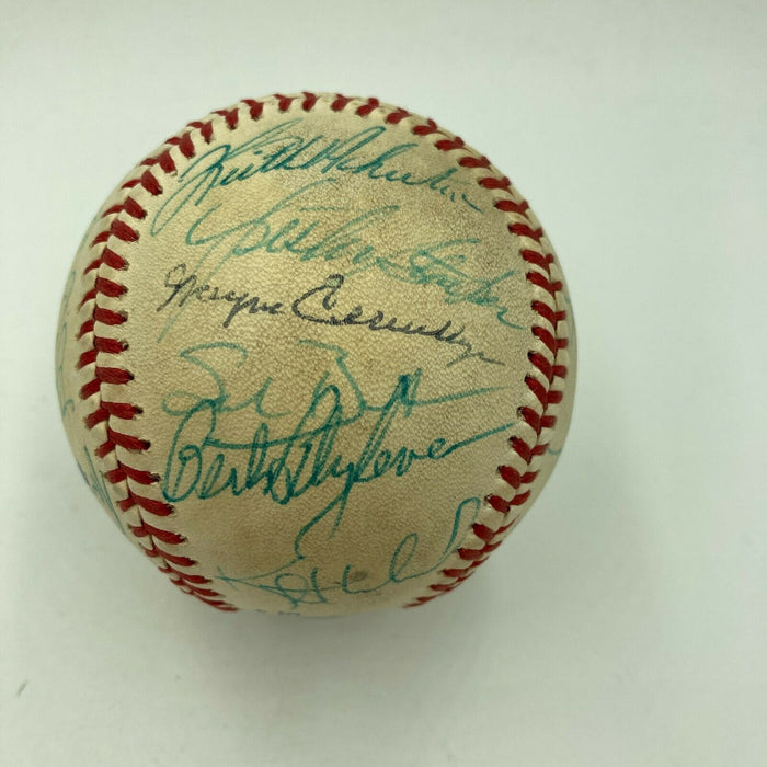 1987 Minnesota Twins World Series Champs Team Signed Baseball Kirby Puckett JSA