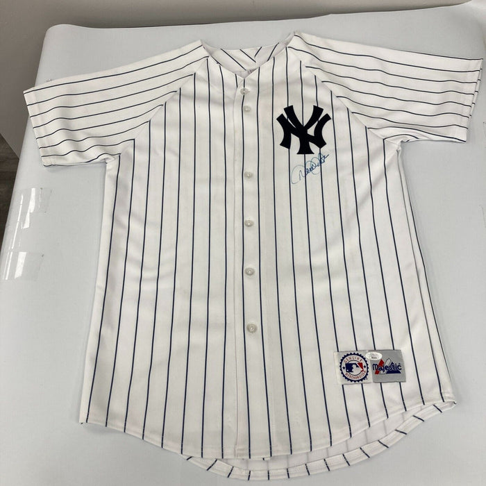Derek Jeter Signed New York Yankees Authentic Majestic Jersey JSA