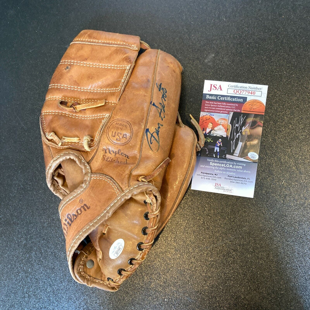 Ron Santo Signed 1960's Game Model Baseball Glove Chicago Cubs JSA COA