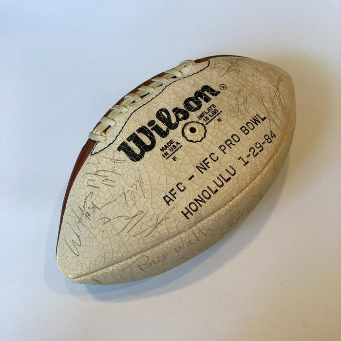 1984 Pro Bowl Team Signed Football Walter Payton Joe Montana JSA COA