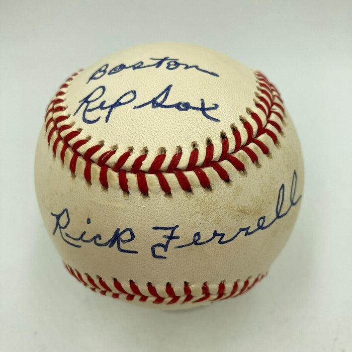 Rick Ferrell Signed Heavily Inscribed American League Baseball JSA COA