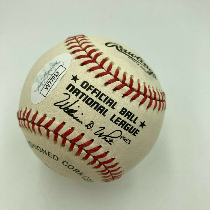 Nice Stan Musial Signed Autographed Official National League Baseball JSA COA