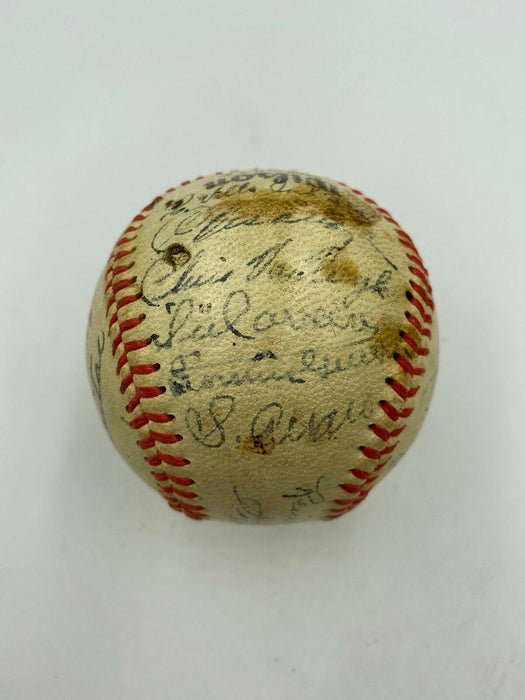 1940's Cuban League Signed Game Used Baseball Connie Marrero 25 Sigs JSA COA