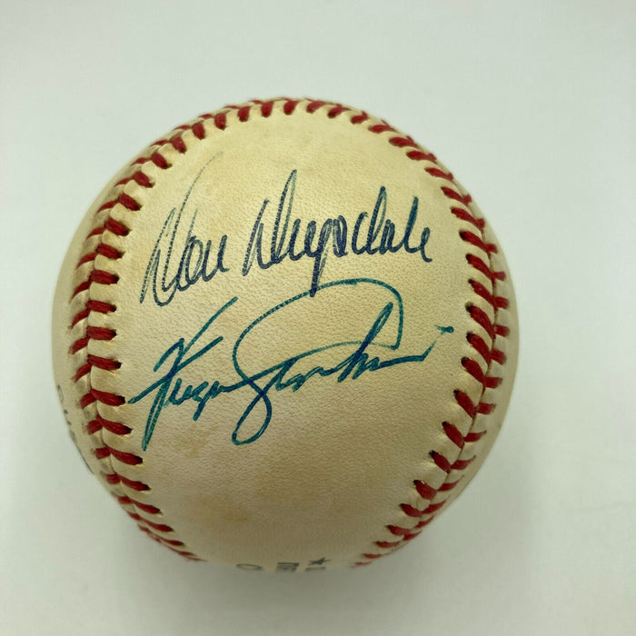 Sandy Koufax Don Drysdale Pitching Legends Signed Baseball JSA COA