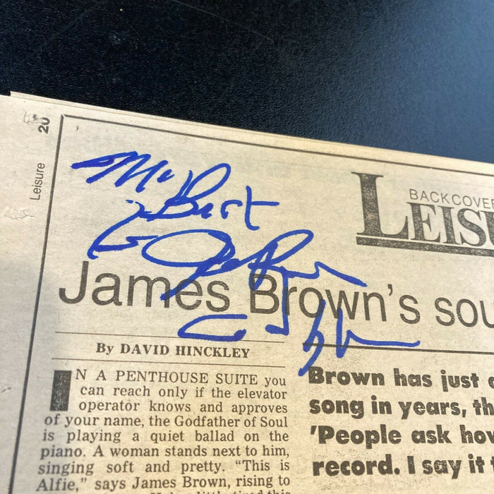 James Brown Signed Autographed Newspaper Photo With JSA COA King Of Soul Music